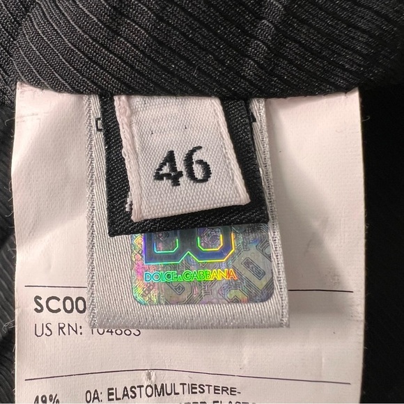 D&G Dolce & Gabbana Black Mohair Blend Trench Coat Size 46 - Picture 12 of 15